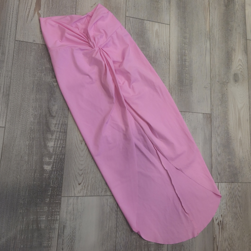 SKIMS Light Pink Swim Coverup Cinched Skirt-HOT ITEM! - Picture 6 of 8